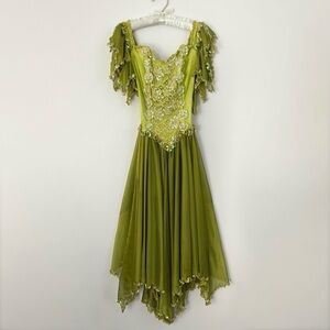 Fairycore asymmetric sequin dress